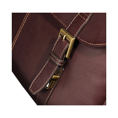 Samsonite Leather Flapover Case, Fits Devices Up to 15.6", Leather, 16 x 6 x 13, Brown (SML457981139)