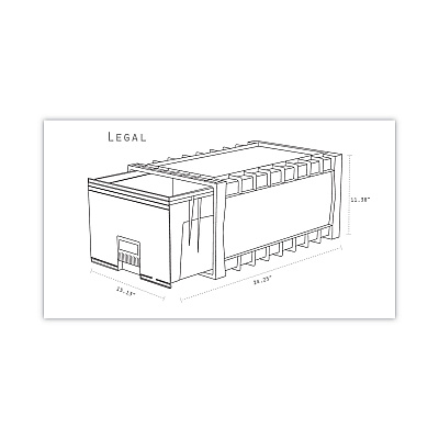 Storex Archive Storage Drawers with Key Lock, Legal Files, 18.25" x 24" x 11.5", Black/Gray (STX61155U01C)
