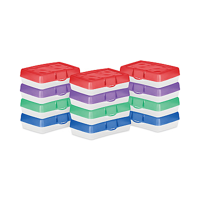 Storex Pencil Box, 8.38 x 5.63 x 2.5, Randomly Assorted Colors (STX61605U12C)