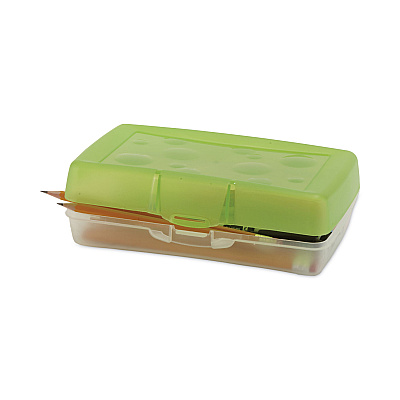 Storex Pencil Box, 8.38 x 5.63 x 2.5, Randomly Assorted Colors (STX61605U12C)