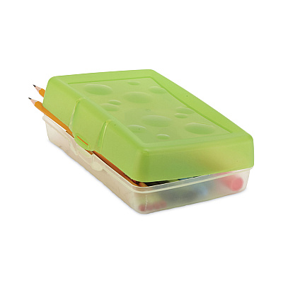 Storex Pencil Box, 8.38 x 5.63 x 2.5, Randomly Assorted Colors (STX61605U12C)