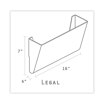 Storex Wall File, Legal Size, 16" x 4" x 7", Smoke (STX70208U06C)