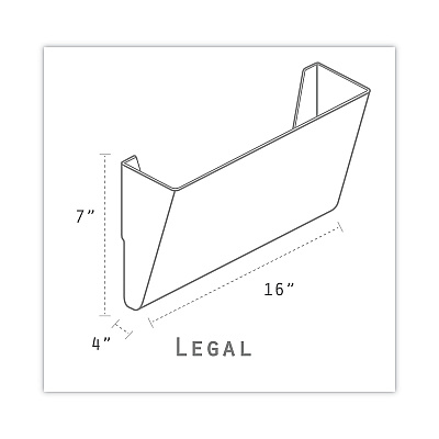 Storex Wall File, 3 Sections, Legal Size 16" x 4" x 14", Clear, 3/Set (STX70229U06C)