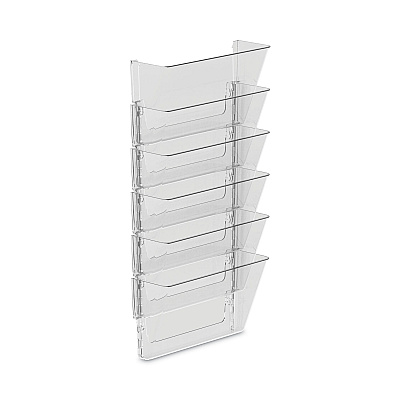 Storex Wall File, 3 Sections, Letter Size, 13" x 4" x 14",  Clear, 3/Set (STX70245U06C)