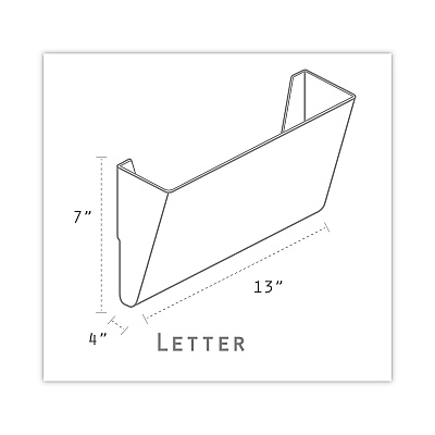 Storex Wall File, 3 Sections, Letter Size, 13" x 4" x 14",  Clear, 3/Set (STX70245U06C)