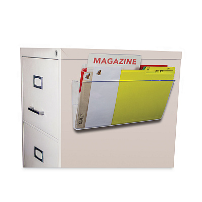 Storex Unbreakable Magnetic Wall File, Legal/Letter Size, 16" x 4" x 7", Clear (STX70325U06C)