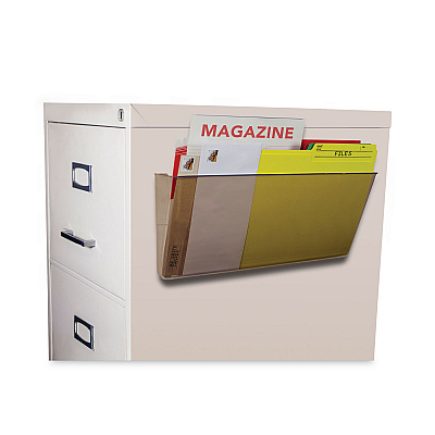 Storex Unbreakable Magnetic Wall File, Legal/Letter Size, 16" x 4" x 7", Smoke (STX70326U06C)