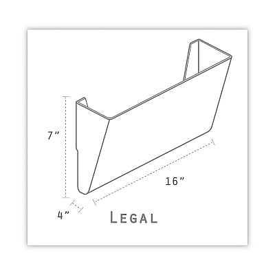 Storex Unbreakable Magnetic Wall File, Legal/Letter Size, 16" x 4" x 7", Smoke (STX70326U06C)