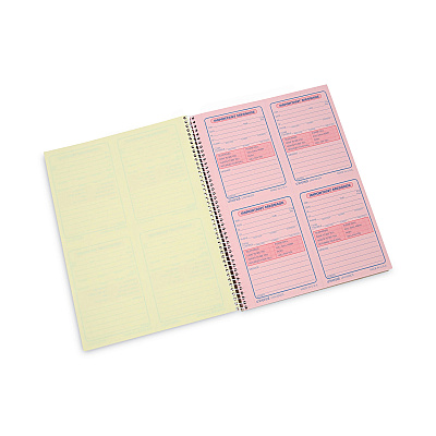 Universal Wirebound Message Books, Two-Part Carbonless, 5.5 x 3.88, 4 Forms/Sheet, 200 Forms Total (UNV48005)