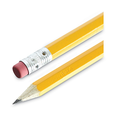 Universal #2 Pre-Sharpened Woodcase Pencil, HB (#2), Black Lead, Yellow Barrel, 24/Pack (UNV55401)
