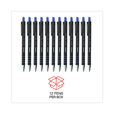 Universal Ballpoint Pen, Retractable, Medium 1 mm, Blue Ink, Blue Barrel, Dozen (UNV15511)