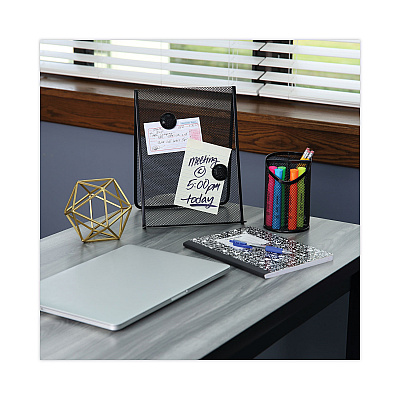 Universal Metal Mesh Document Holder Free Standing, 35 Sheet Capacity, Metal, Black (UNV20027)