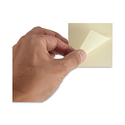 Universal Recycled Self-Stick Note Pads, 3" x 3", Yellow, 100 Sheets/Pad, 18 Pads/Pack (UNV28068)