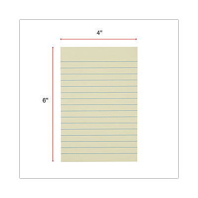 Universal Recycled Self-Stick Note Pads, Note Ruled, 4" x 6", Yellow, 100 Sheets/Pad, 12 Pads/Pack (UNV28073)