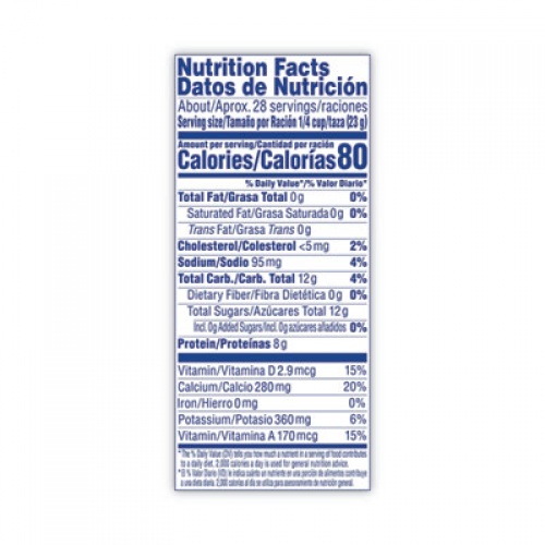 Carnation Instant Nonfat Dry Milk, Unsweetened, 22.75 oz Canister, 4/Carton (22928CT)