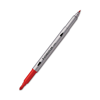 Staedtler Double Ended Markers, Assorted Bullet Tips, Assorted Colors, 72/Pack (STD3200TB7202)