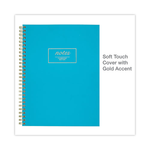 Cambridge Jewel Tone Notebook, Gold Twin-Wire, 1-Subject, Wide/Legal Rule, Teal Cover, (80) 9.5 x 7.25 Sheets (49587)