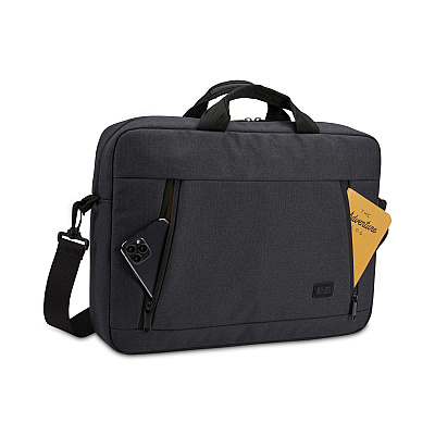 Case Logic Huxton 15.6" Laptop Attache, Fits Devices Up to 15.6", Polyester, 16.3 x 2.8 x 12.4, Black (CLG3204653)
