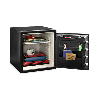 Sentry Safe Fire-Safe with Biometric and Keypad Access, 1.23 cu ft, 16.3w x 19.3d x 17.8h, Black (SENSFW123BSC)
