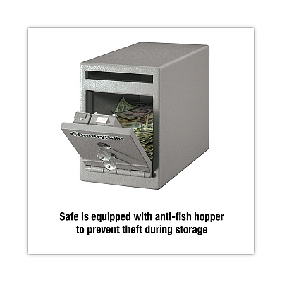 Sentry Safe UC025K Safe, 0.23 cu ft, 6 x 12.3 x 8.5, Silver