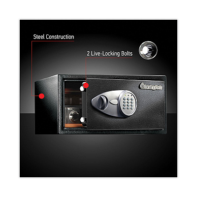 Sentry Safe Electronic Lock Security Safe, 1 cu ft, 16.94w x 14.56d x 8.88h, Black (SENX105)