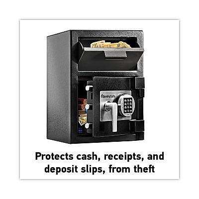 Sentry Safe Digital Depository Safe, Large, 0.94 cu ft, 14w x 15.6d x 20h, Black (SENDH074E)