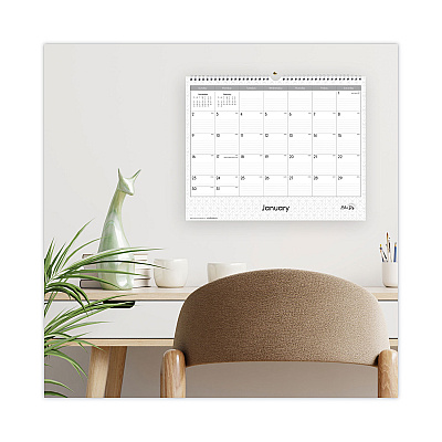 Blue Sky Enterprise Wall Calendar, Geometric Artwork, 15 x 12, White/Gray Sheets, 12-Month (Jan to Dec): 2026 (111292)