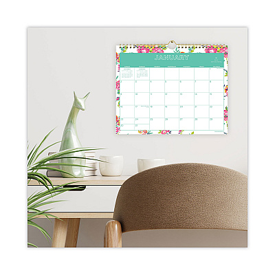 Blue Sky Day Designer Peyton Wall Calendar, Floral Artwork, 11 x 8.75, White/Multicolor Sheets, 12-Month (Jan to Dec): 2026 (103629)