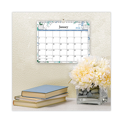 Blue Sky Lindley Wall Calendar, Floral Artwork, 11 x 8.75, White/Multicolor Sheets, 12-Month (Jan to Dec): 2026 (101593)