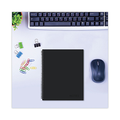 Blue Sky Aligned Business Notebook, 1-Subject, Meeting-Minutes/Notes Format with Narrow Rule, Black Cover, (78) 11 x 8.5 Sheets (BLS121454)