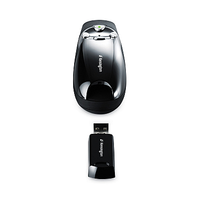 Kensington Wireless Presenter Pro with Green Laser, Class 2, 150 ft Range, Black (KMW72353)