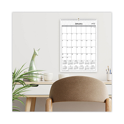 Blue Sky Enterprise Wall Calendar, Geometric Artwork, 12 x 17, White/Gray Sheets, 12-Month (Jan to Dec): 2026 (117373)