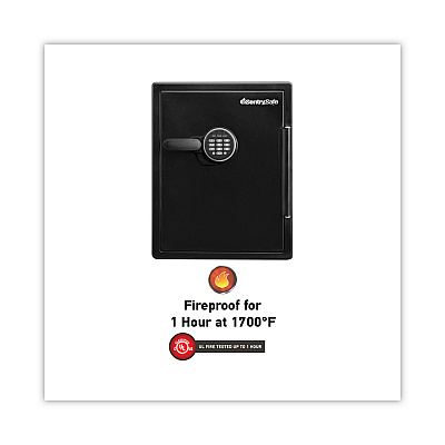 Sentry Safe Fire-Safe with Digital Keypad Access, 2 cu ft, 18.67w x 19.38d x 23.88h, Black (SENSFW205EVB)