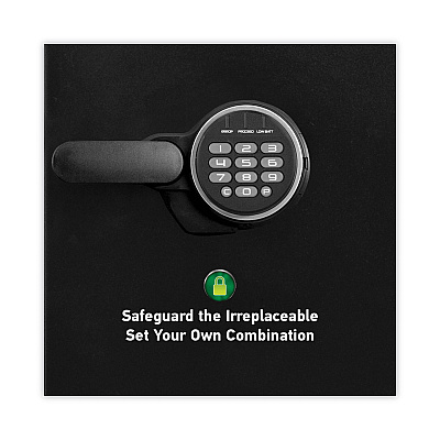 Sentry Safe Fire-Safe with Digital Keypad Access, 2 cu ft, 18.67w x 19.38d x 23.88h, Black (SENSFW205EVB)