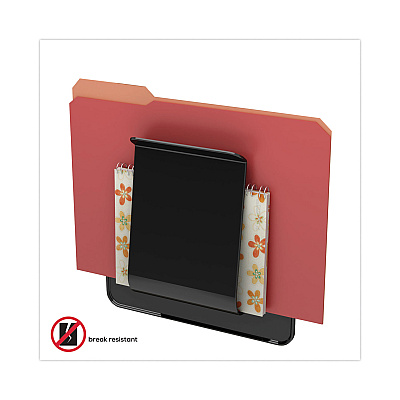 deflecto Stand Tall Wall File, Legal/Letter/Oversized Size, 9.25" x 10.63", Black (DEF65504H)