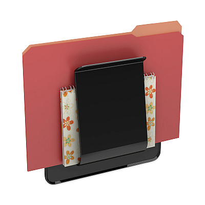 deflecto Stand Tall Wall File, Legal/Letter/Oversized Size, 9.25" x 10.63", Black (DEF65504H)