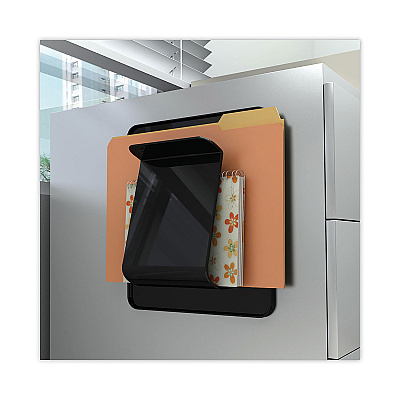 deflecto Stand Tall Wall File, Legal/Letter/Oversized Size, 9.25" x 10.63", Black (DEF65504H)