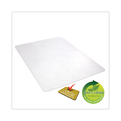 deflecto Antimicrobial Chair Mat, Rectangular, 45 x 53, Clear (DEFCM2E242AM)