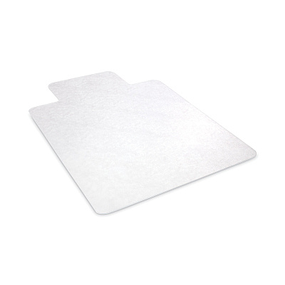 deflecto EconoMat All Day Use Chair Mat for Hard Floors, Flat Packed, 46 x 60, Lipped, Clear (DEFCM2E432F)