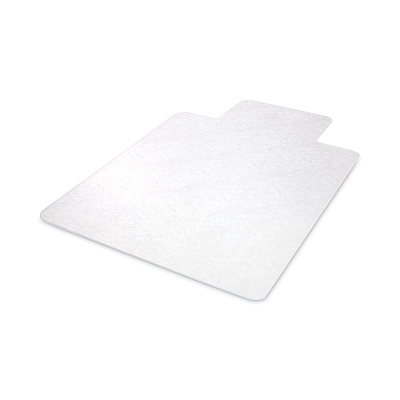 deflecto EconoMat All Day Use Chair Mat for Hard Floors, Flat Packed, 46 x 60, Lipped, Clear (DEFCM2E432F)