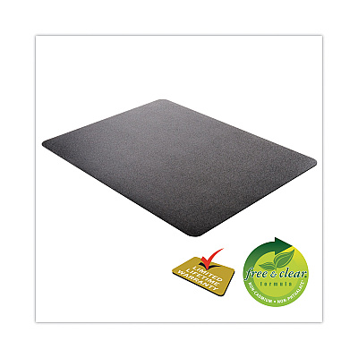 deflecto SuperMat Frequent Use Chair Mat for Medium Pile Carpet, 45 x 53, Rectangular, Black (DEFCM14242BLK)