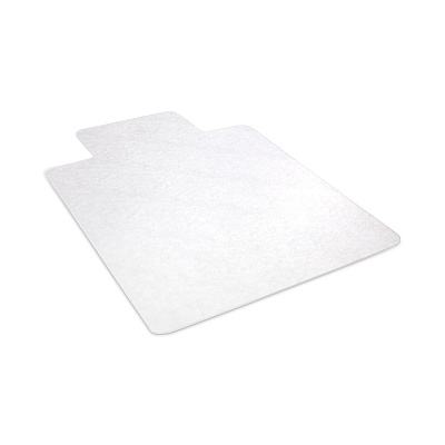 deflecto EconoMat All Day Use Chair Mat for Hard, Lip, 36 x 48, Low Pile, Smooth, Clear (DEFCM21112COM)