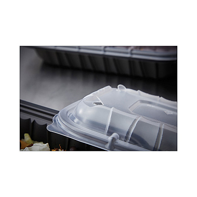 Pactiv Evergreen EarthChoice Entree2Go Takeout Container Vented Lid, 11.75 x 8.75 x 0.98, Clear, Plastic, 200/Carton (PCTYCNV12X9PPDL)