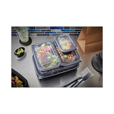 Pactiv Evergreen EarthChoice Entree2Go Takeout Container Vented Lid, 8.67 x 5.75 x 0.98, Clear, Plastic, 300/Carton (PCTYCNV9X6PPDL)