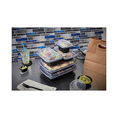Pactiv Evergreen EarthChoice Entree2Go Takeout Container, 32 oz, 8.66 x 5.75 x 2.72, Black, Plastic, 300/Carton (PCTYCNB9X632000)