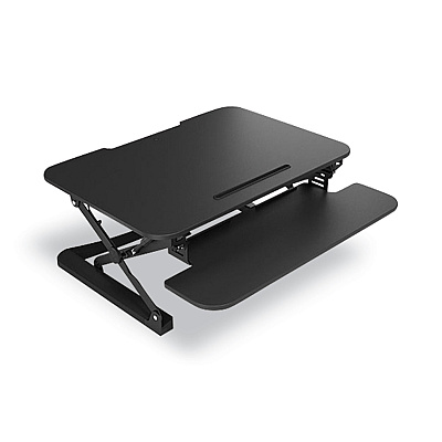 NXT Technologies Adjustable Sit/Stand Workstation Riser, 35" x 32" x 5.9" to 19.6", Black (UN50710)