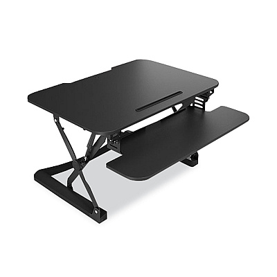 NXT Technologies Adjustable Sit/Stand Workstation Riser, 35" x 32" x 5.9" to 19.6", Black (UN50710)