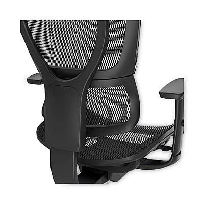 Union & Scale FlexFit 1500TM Mesh Task Chair, Suppports Up to 300 lbs,16.7" to 20.26" Seat Height, Black Seat, Black Back, Black Base (UOS28570CC)