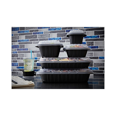 Pactiv Evergreen EarthChoice Entree2Go Takeout Container, 64 oz, 11.75 x 8.75 x 2.13, Black, Plastic, 200/Carton (PCTYCNB12X96400)
