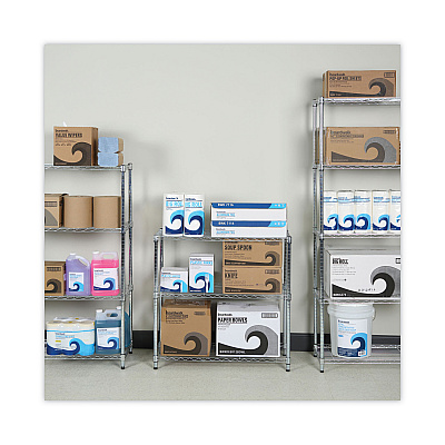 Alera Residential Wire Shelving, Three-Shelf, 36w x 14d x 36h, Silver (ALESW833614SR)